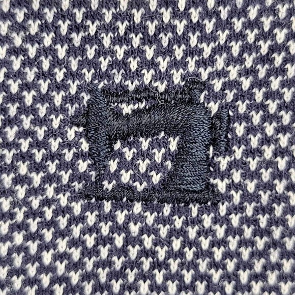 Scotch & Soda Polo Shirt Off The Grid Men's 2XL Navy White Textured Short Sleeve - Picture 6 of 11